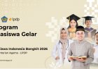 Beasiswa Indonesia Bangkit 2026 Dibuka, Alumni Madrasah Lebih Mudah Daftar S1 hingga S3