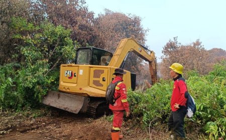 Karhutla Bengkalis Belum Padam, Alat Berat Dikerahkan untuk Sekat Api di Desa Sekodi