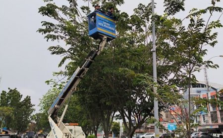 Kabel dan Panel Dicuri, Dishub Pekanbaru Perbaiki Lampu Jalan SM Amin