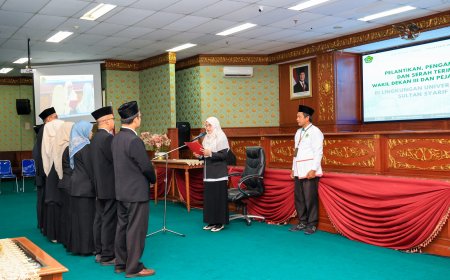 UIN Suska Riau Lantik Sejumlah Pejabat Baru, Rektor Tekankan Inovasi dan Kolaborasi