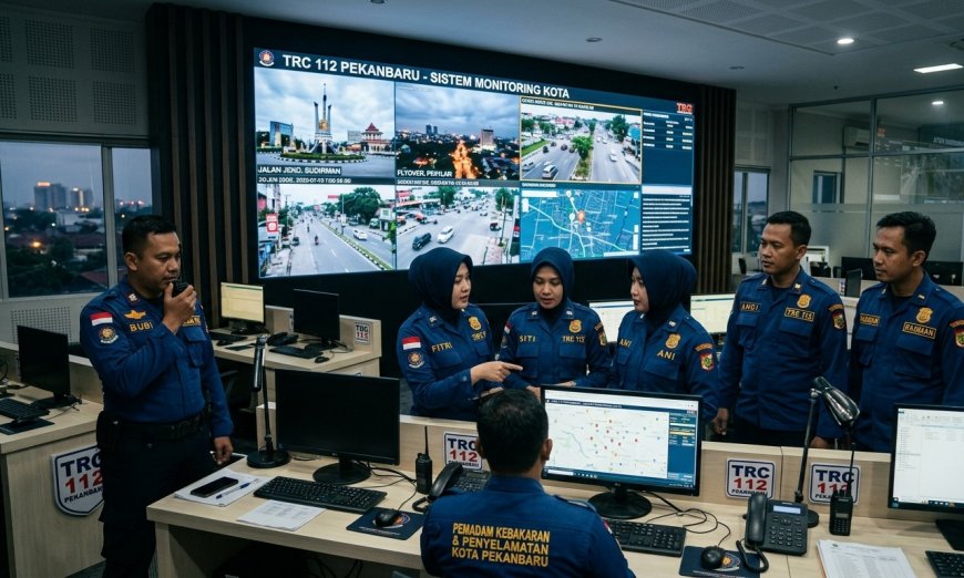 TRC 112 Pekanbaru Resmi Diluncurkan, Satu Nomor untuk Semua Laporan Darurat