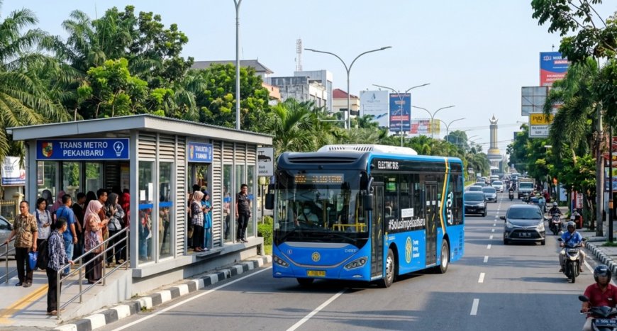 Pekanbaru Uji Coba Bus Listrik, Skema Pengelolaan TMP Bakal Dirombak ala Kota Metropolitan