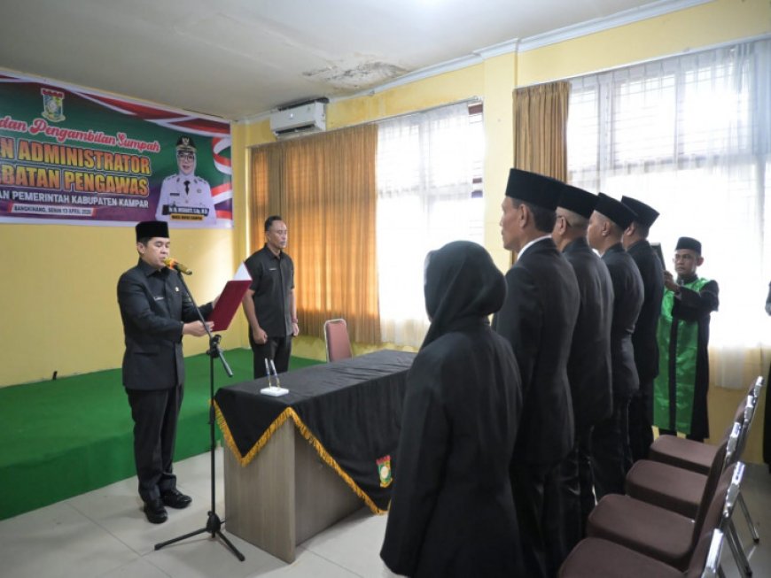 Pemkab Kampar Lantik 5 Pejabat Baru, Fokus Perkuat Kinerja