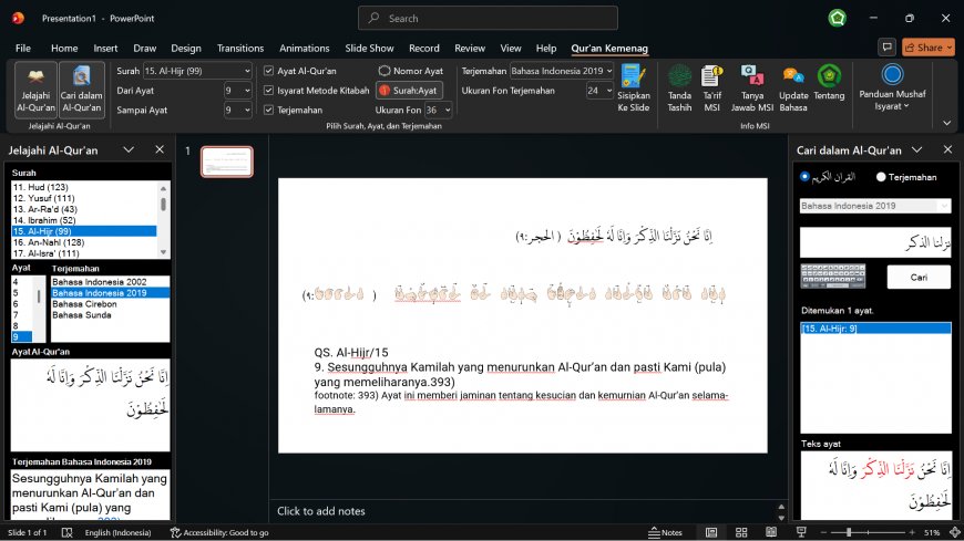 Kemenag Luncurkan Add-ins Al-Qur’an untuk PowerPoint