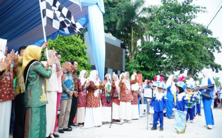Ribuan Anak TK dan PAUD Ramaikan Karnaval Hari Anak Nasional di Bangkinang