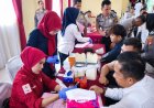 Donor Darah HUT Bhayangkara ke-80 di Polres Kampar Hasilkan 31 Kantong untuk PMI