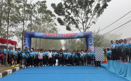800 Peserta Ramaikan Fun Run Hari Bhayangkara di Pelalawan