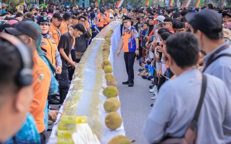 Festival Kue Talam Ketan Durian Pekanbaru Pecahkan Rekor MURI, Ditetapkan Terpanjang di Dunia