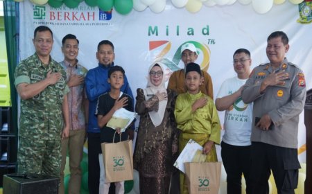 Milad ke-30 Bank Syariah Berkah Diisi Khitan Massal dan Donor Darah, Wabup Kampar Beri Apresiasi