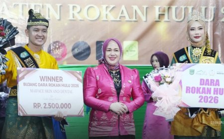 Terpilih Bujang Dara Rohul 2026, Faro dan Rakhmat Tri Dinda Siap Jadi Duta Wisata