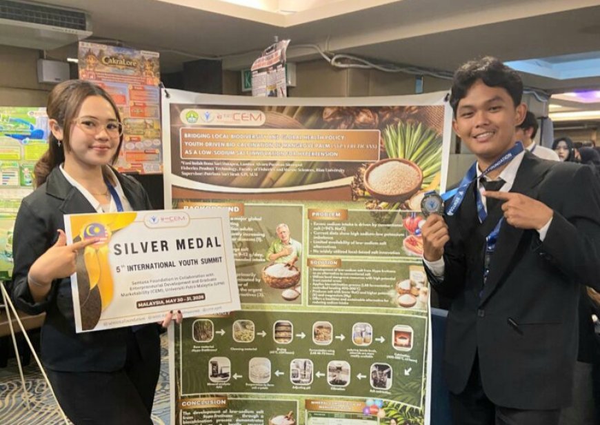 Mahasiswa Unri Raih Silver Medal Internasional Lewat Inovasi Garam Rendah Natrium dari Pohon Bakau