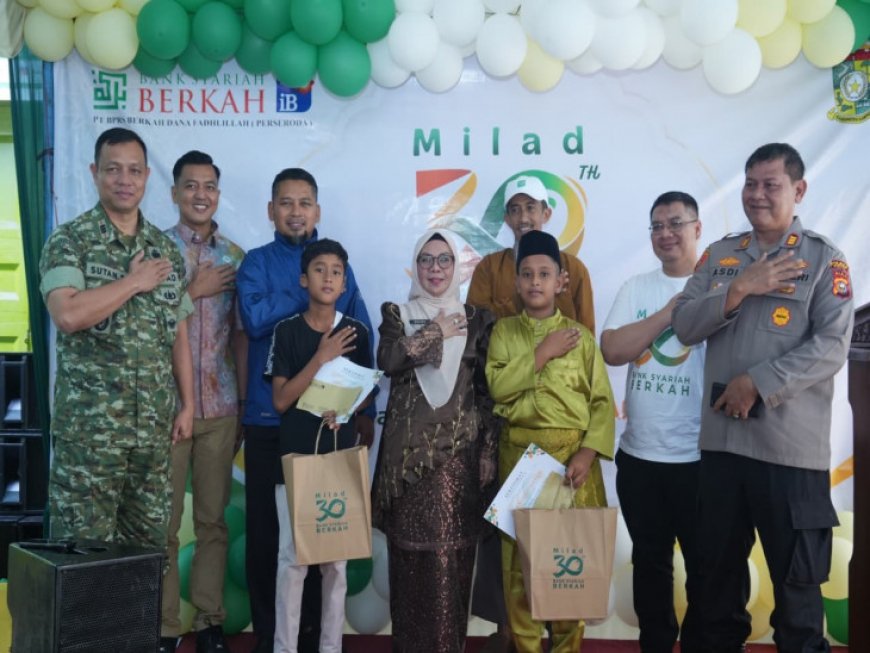 Milad ke-30 Bank Syariah Berkah Diisi Khitan Massal dan Donor Darah, Wabup Kampar Beri Apresiasi