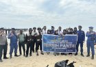 Mahasiswa Kukerta Unri Gandeng Polair Bersihkan Pantai Lapin