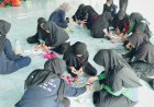 Mahasiswa Kukerta Unri Latih Siswa MTs PP AMTI Siak Membuat Ecoprint