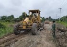 TMMD ke-129 Kodim 0313/KPR Percepat Perbaikan Jalan di Pelalawan, Libatkan 7 Dump Truck dan Alat Berat