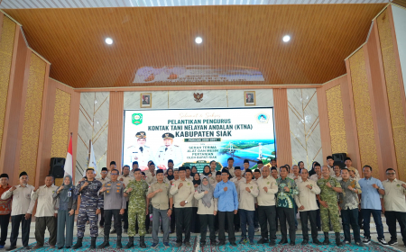 Pelantikan KTNA, Bupati Siak Pastikan Petani dan Nelayan Tak Berjalan Sendiri