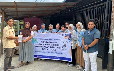 Mahasiswa Kukerta Unri Digitalisasi UMKM Desa Logas, 20 Usaha Masuk Google Maps dan 12 QRIS Aktif