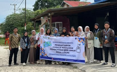 Mahasiswa Kukerta Unri Digitalisasi UMKM Desa Logas, 20 Usaha Masuk Google Maps dan 12 QRIS Aktif