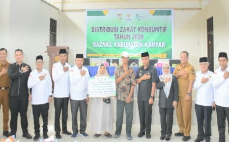 Baznas Kampar Salurkan Zakat Rp147,3 Juta kepada 491 Warga