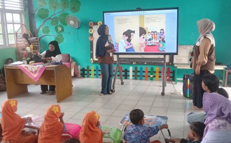 Peringati Hari Anak Nasional, Mahasiswa Kukerta Unri Hadirkan Story Telling dan Lomba Mewarnai
