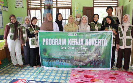 Mahasiswa Kukerta Unri Layani 46 Warga Serumpun Jaya Lewat Pemeriksaan Kesehatan Gratis