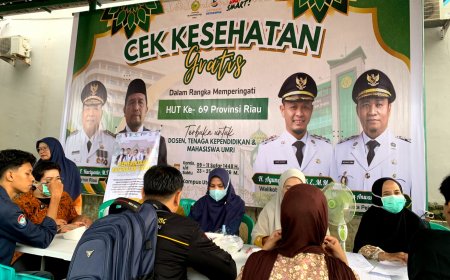 Semarak HUT Riau ke-69, Umri Gelar Pemeriksaan Kesehatan Gratis Selama Tiga Hari