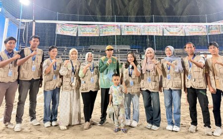 HUT ke-76 Desa Pondok Gelugur Dimeriahkan Turnamen Voli, Mahasiswa Kukerta Unri Ikut Sukseskan Pembukaan