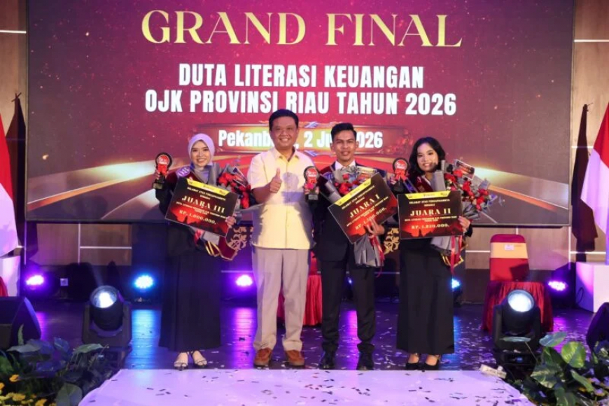 Mahasiswa Unri Borong 3 Gelar Juara Umum Duta Literasi Keuangan OJK Riau 2026