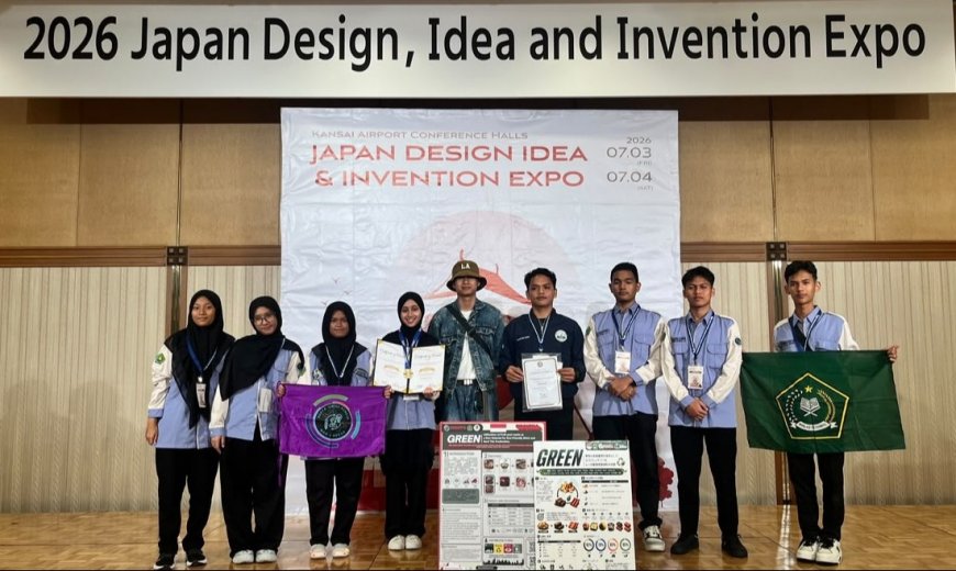 Inovasi Limbah Kulit Buah MBG Jadi Eco-Brick dan Genteng Ramah Lingkungan Antar Siswa MAN 1 Medan Raih Medali Emas di Jepang