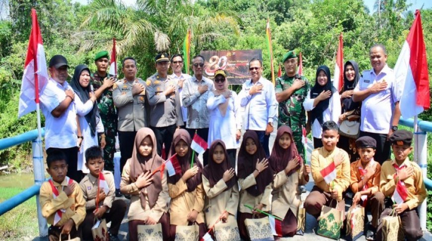 7 Jembatan Merah Putih Presisi Tahap II Rampung di Kampar, Permudah Akses Sekolah dan Ekonomi Warga