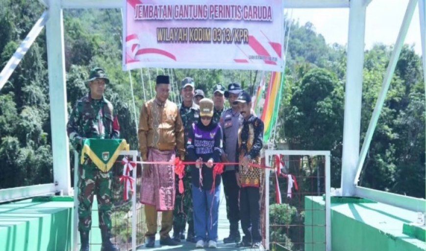Diresmikan Wabup, Jembatan Gantung Perintis Garuda Buka Akses Ekonomi dan Pendidikan di Gajah Bertalut