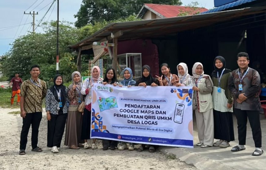 Mahasiswa Kukerta Unri Digitalisasi UMKM Desa Logas, 20 Usaha Masuk Google Maps dan 12 QRIS Aktif