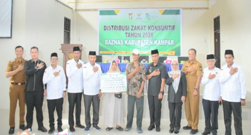 Baznas Kampar Salurkan Zakat Rp147,3 Juta kepada 491 Warga