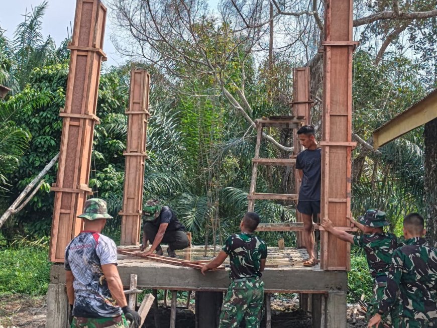 Pembangunan MCK TMMD ke-129 di Pangkalan Terap Capai 28 Persen, Kades Beri Apresiasi