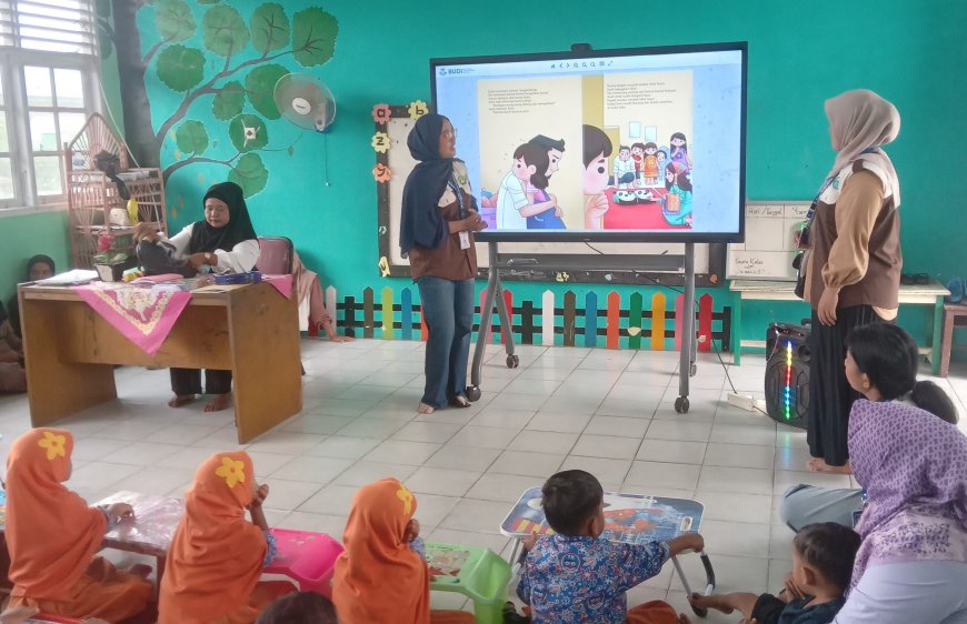 Peringati Hari Anak Nasional, Mahasiswa Kukerta Unri Hadirkan Story Telling dan Lomba Mewarnai