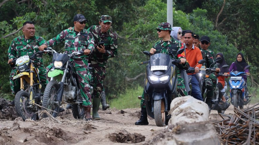 Jelang Tim Wasev Mabesad Datang, Dandim 0313/KPR Cek Langsung Progres TMMD ke-129 di Pangkalan Terap