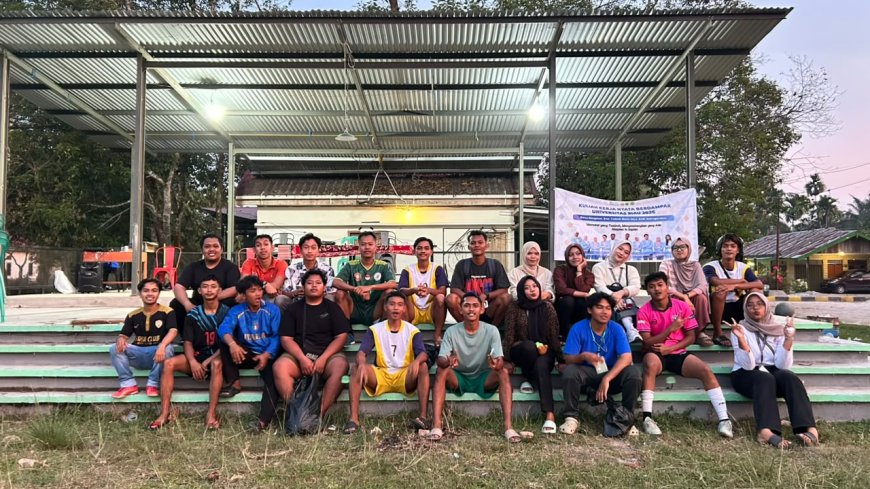 Mahasiswa Kukerta Unri dan Pemuda Desa Rimpian Gelar Fun Turnamen Mini Soccer