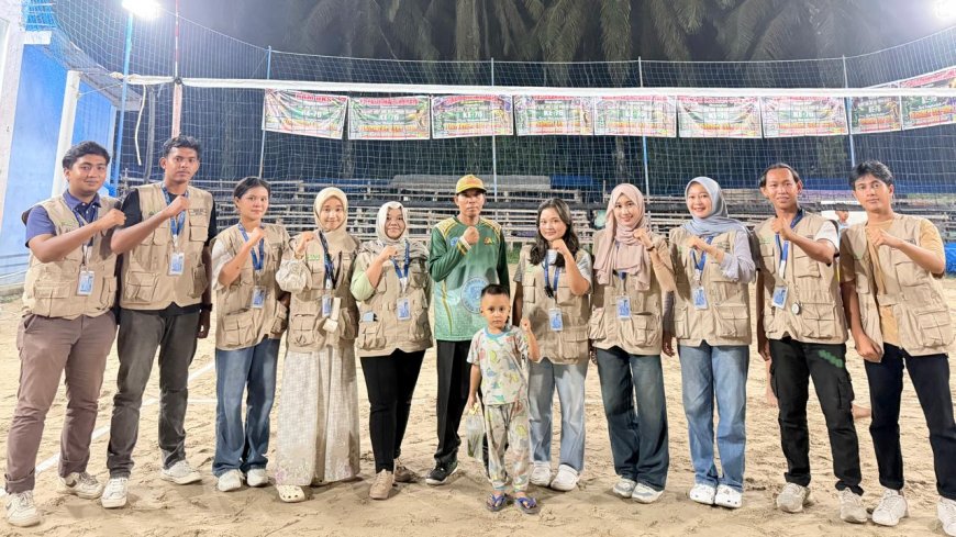 HUT ke-76 Desa Pondok Gelugur Dimeriahkan Turnamen Voli, Mahasiswa Kukerta Unri Ikut Sukseskan Pembukaan