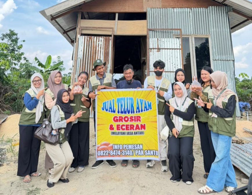 Mahasiswa Kukerta Unri Bantu Perkuat Promosi Digital Peternakan Ayam Petelur BUMKam