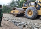 TMMD ke-129 Kodim 0313/KPR Kebut Perbaikan Jalan di Pangkalan Terap