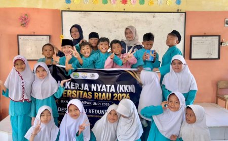 Mahasiswa Kukerta Unri Terapkan Kelas Tematik di SDN 011 Pulau Kedundung